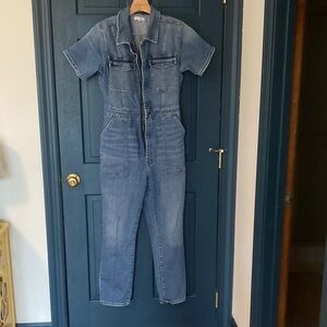 Good American Blue Denim Jumpsuit